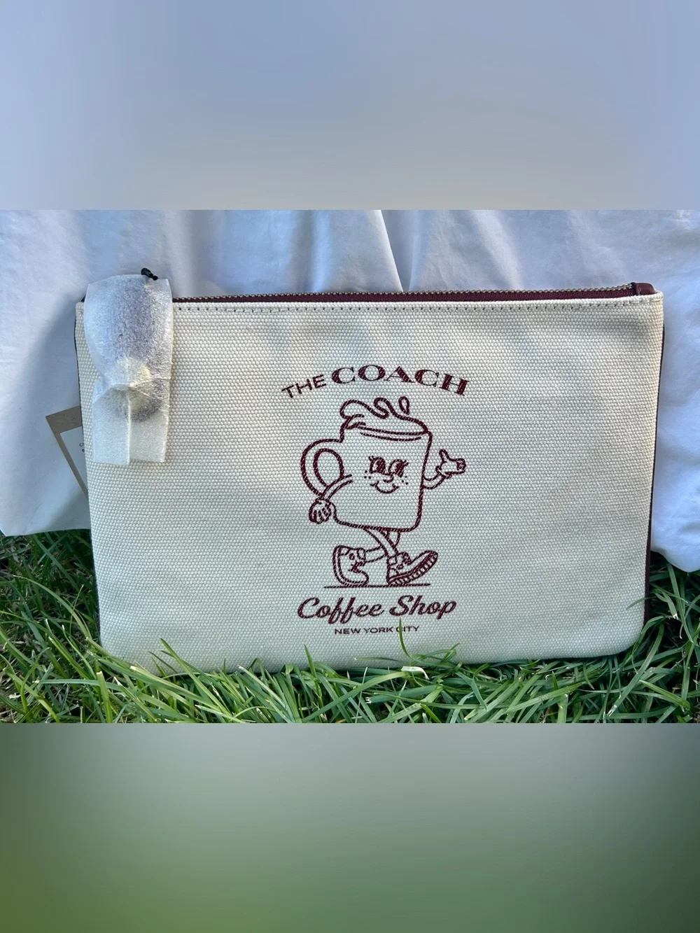 Coach Coffee Shop Official Pouch! New with Tags and COA